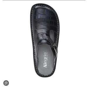 Alegria Shoes Croco Shoe Black Slip On Women's 13